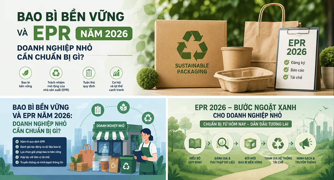 Bao bì bền vững và EPR năm 2026: Doanh nghiệp nhỏ cần chuẩn bị gì?