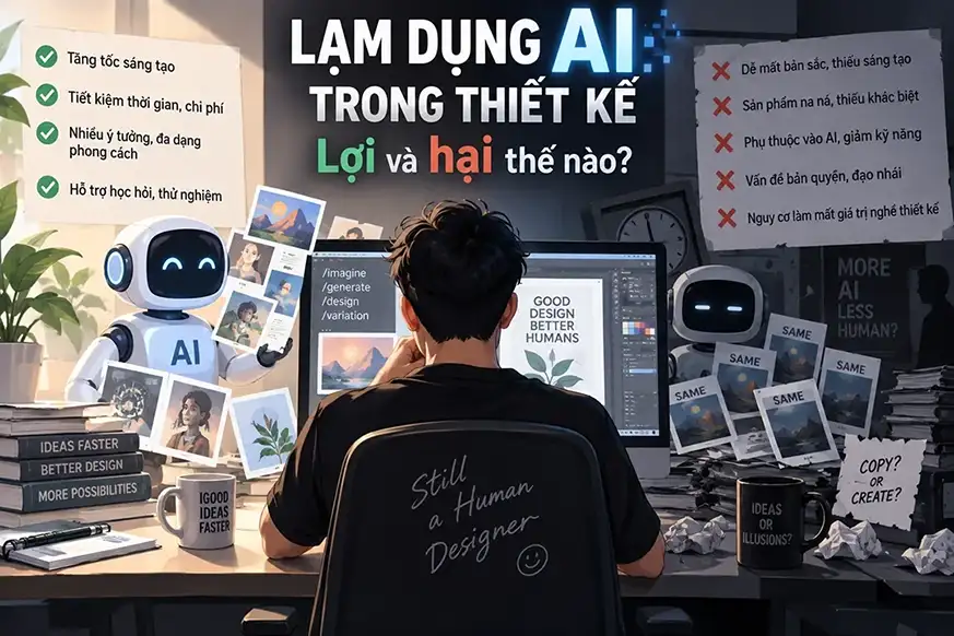 Lạm dụng AI trong thiết kế. Lợi và hại thế nào?
